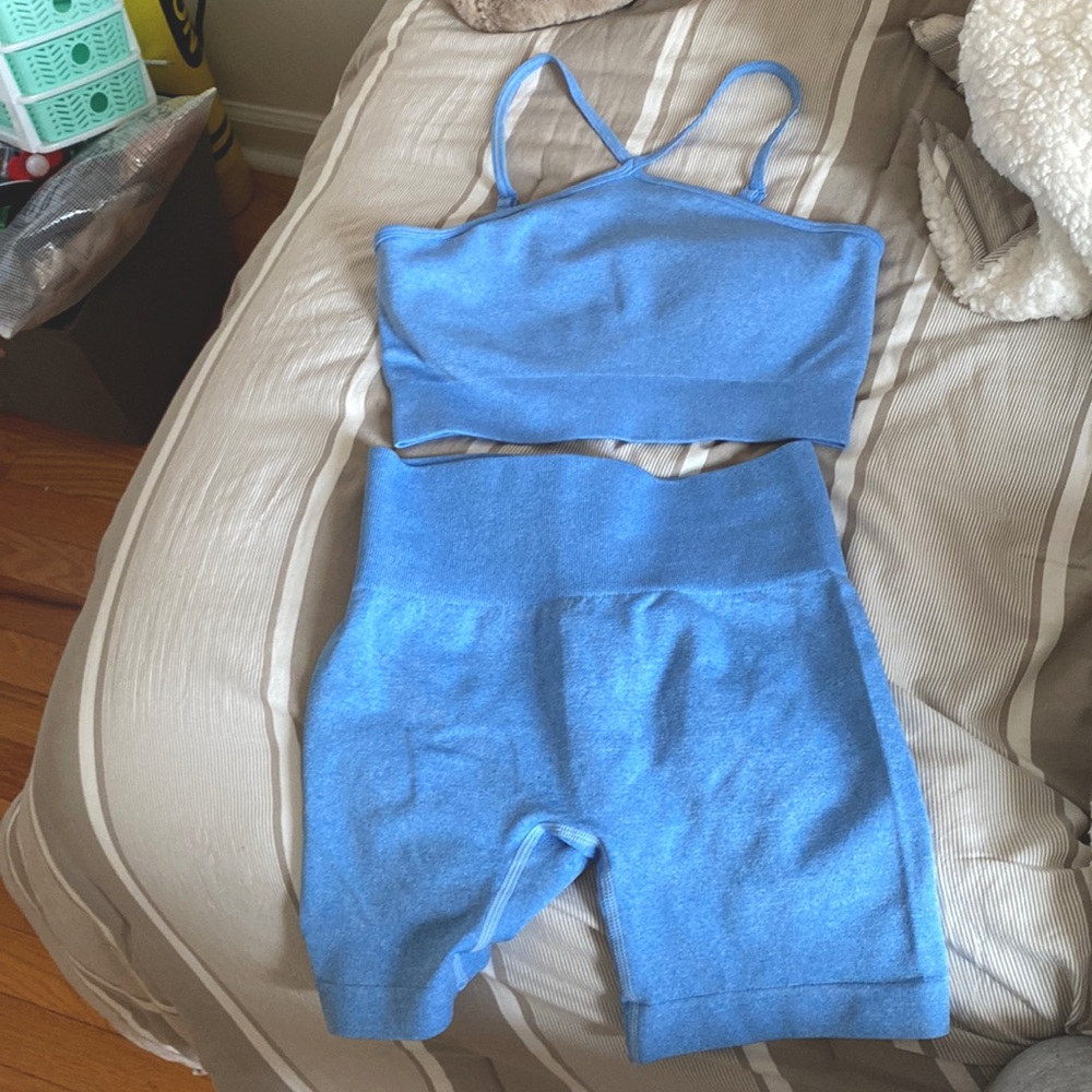 Blue gym set